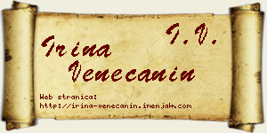 Irina Venečanin vizit kartica